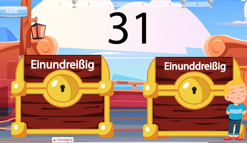 exercices allemand 4e primaire apprendre les chiffres
