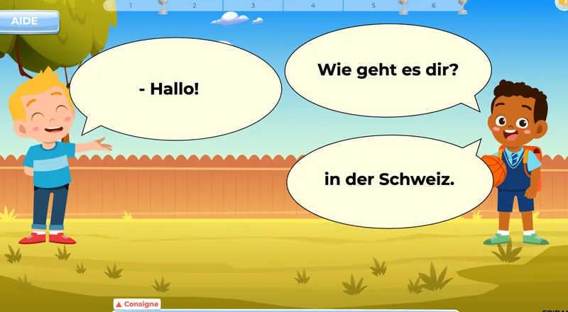 exercices allemand 4e primaire vocabulaire facile