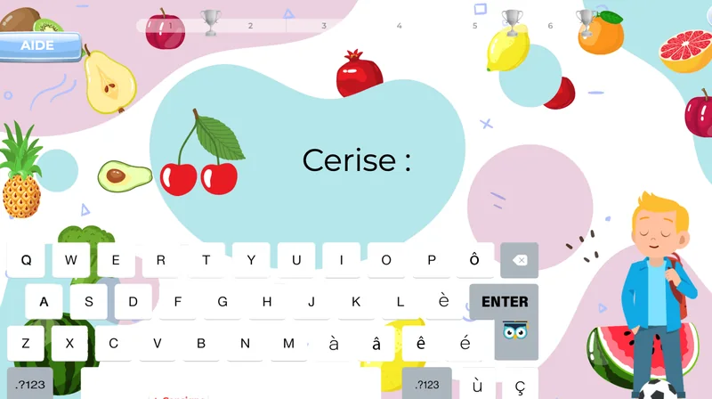 Jeu de vocabulaire anglais interactif en ligne pour enfants – adapté au niveau 4e primaire