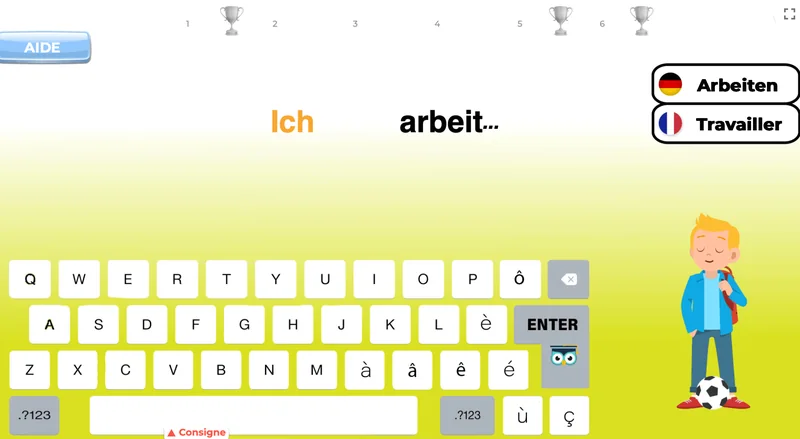 Fiche PDF imprimable avec corrigés pour réviser l’allemand en 7e année de l'éducation de base – grammaire et conjugaison