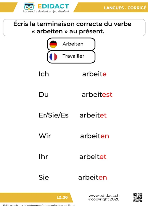 allemand fiches pdf 8e EB correction imprimable