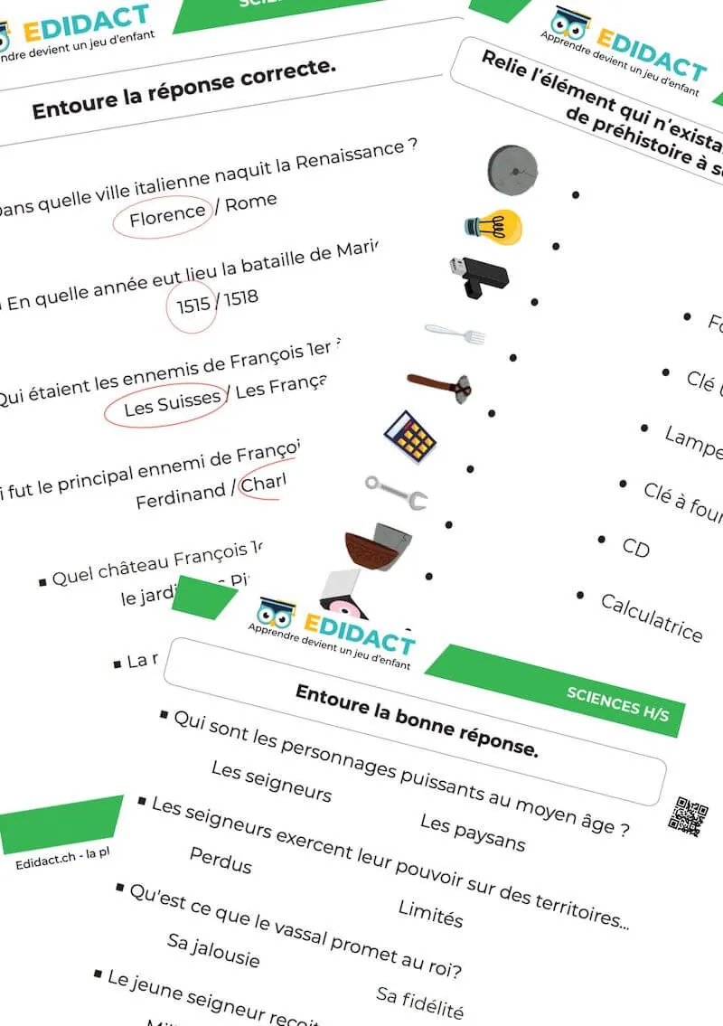 exercices histoire avec fiche pdf corrigés