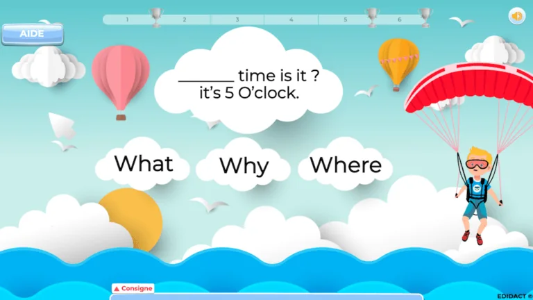 exercices d'anglais du programme d'apprentissage des langues