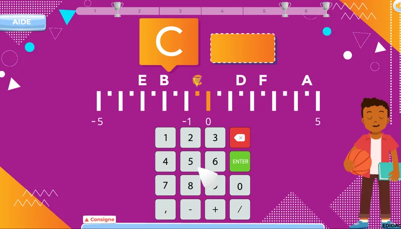 Exercices en ligne maths CM1 Nombres Représentation des nombres sur une droite graduée