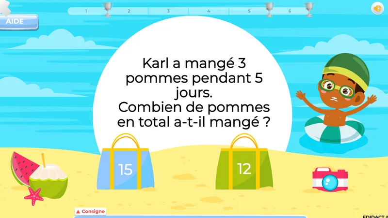 exercices maths CE2 multiplication problème CE2
