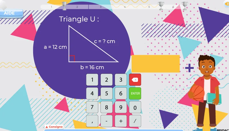 exercices maths 5e théorème de Pythagore