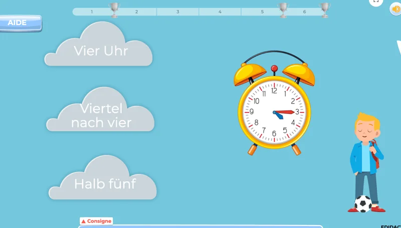 exercices révision allemand compréhension heures