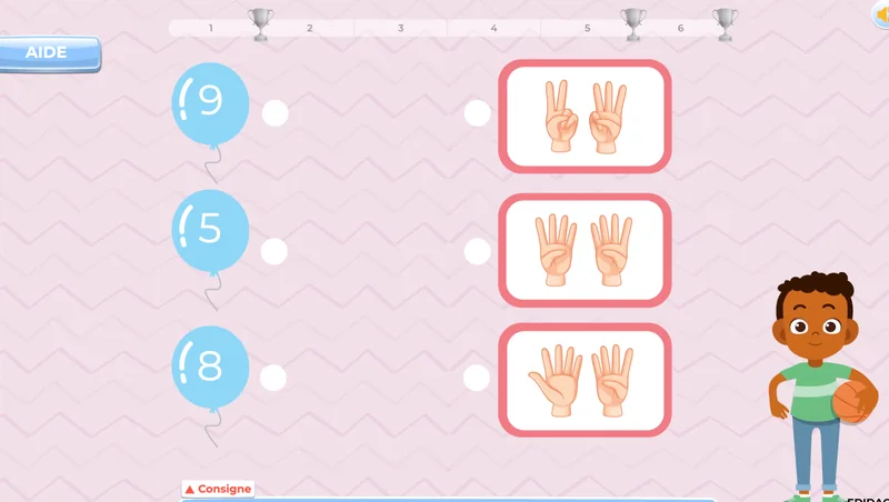 Activité ludique pour apprendre à compter 4 ans