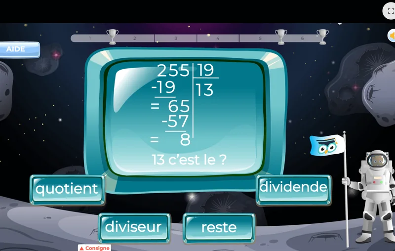 exercices division posée