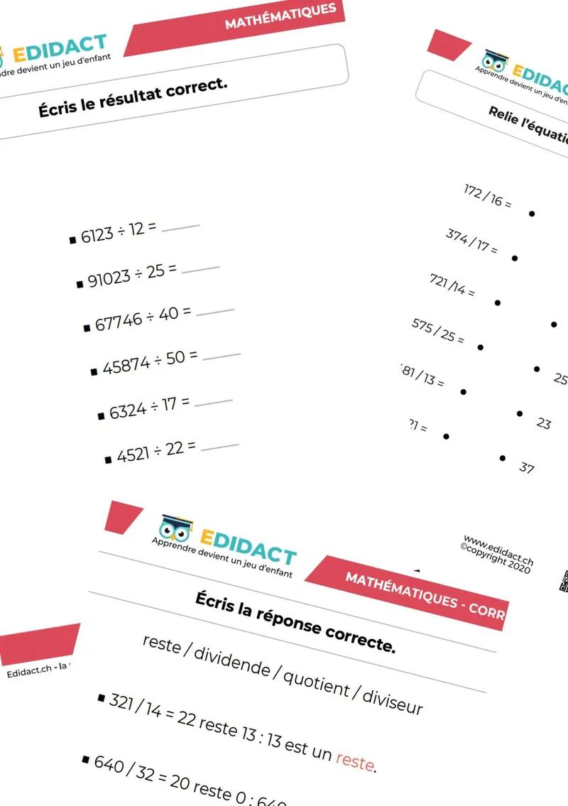 fiches divisions pdf exercices