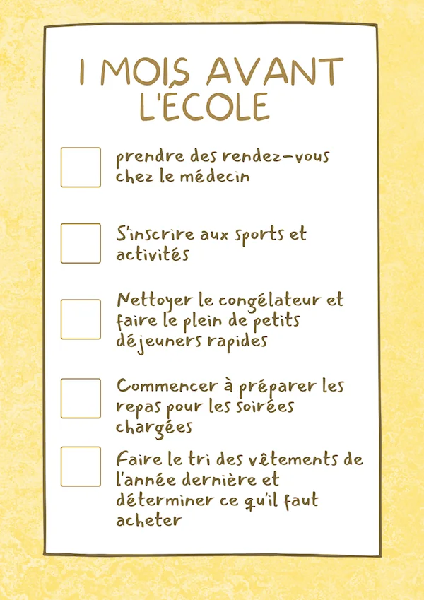 preparation rentree scolaire