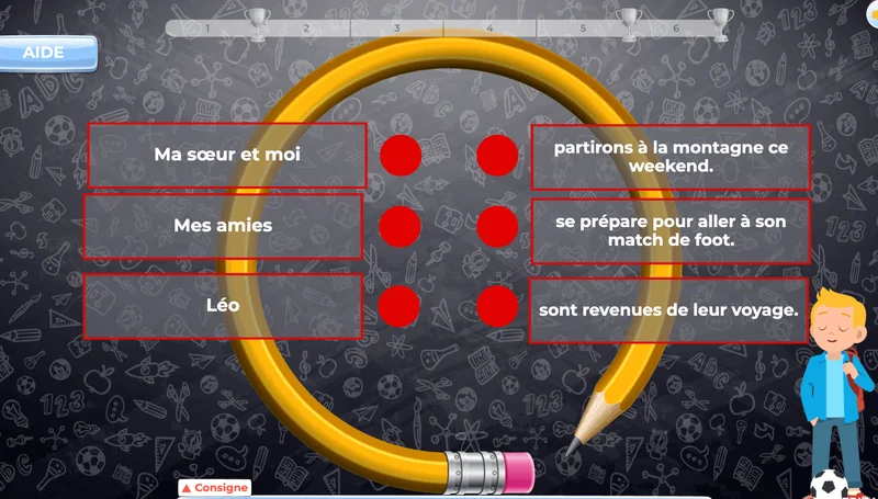 exercices français 1AM accord sujet verbe adjectif