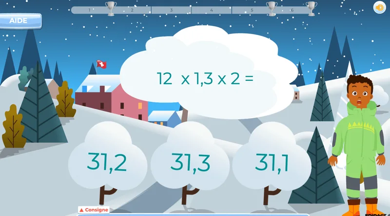 exercices maths 3AM calcul décimal