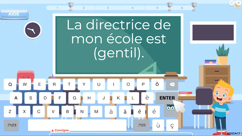 Exercice d'orthographe en ligne sur les homophones grammaticaux